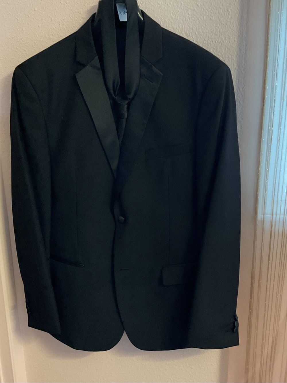 Men's Black Single-Breasted tuxedo jacket and pants slim fit